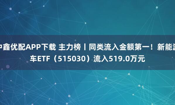 中鑫优配APP下载 主力榜丨同类流入金额第一!新能源车ETF(515030)流入519.0万元