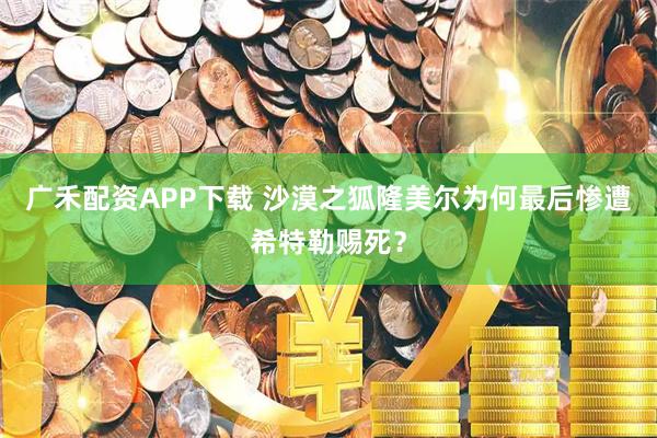 广禾配资APP下载 沙漠之狐隆美尔为何最后惨遭希特勒赐死？